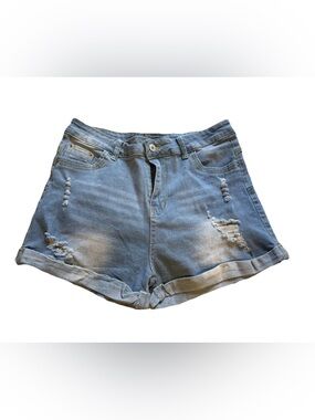 Jean denim light blue distressed Shorts women’s 4/6 NWOT